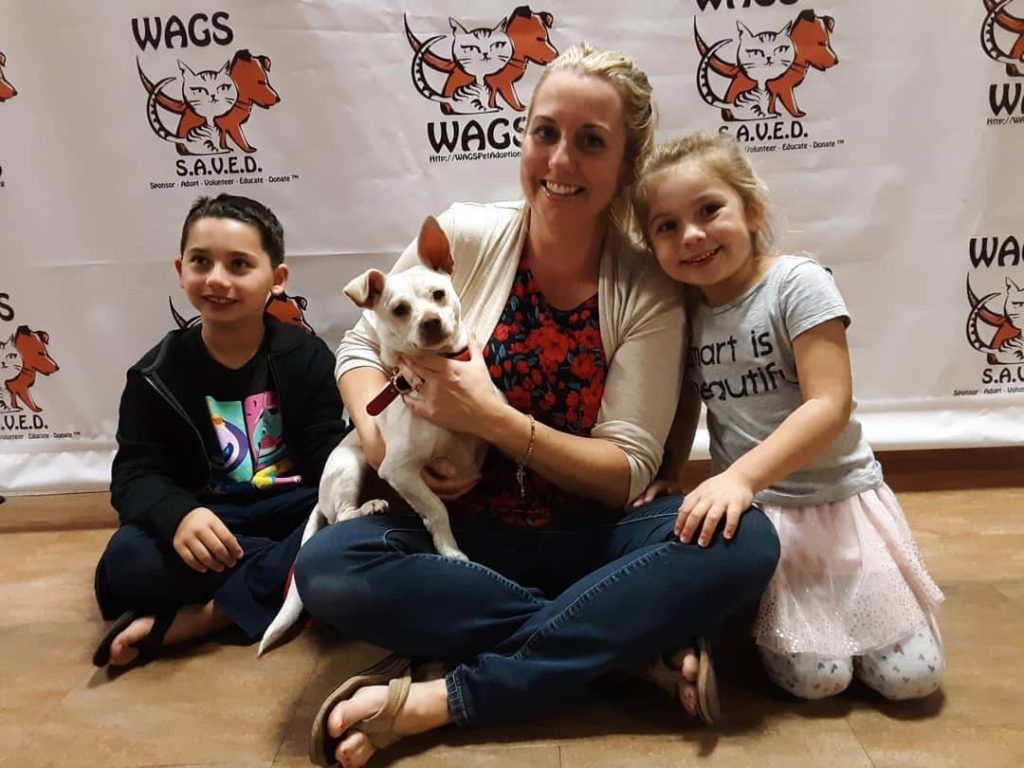 great kids and mom adopt a dog WAGS