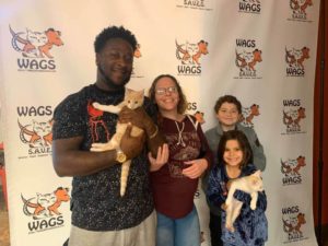 sweet family adopt two cats at wags