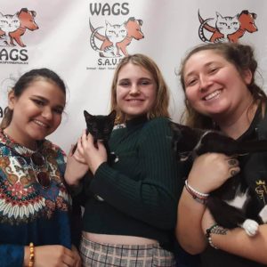 three girls adotped catas at wags